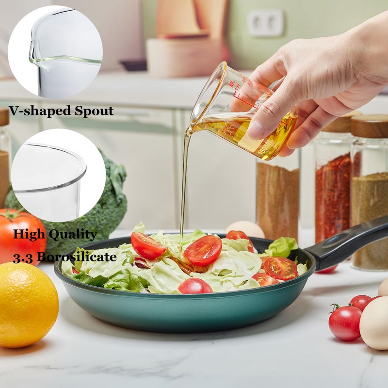 Ackers BORO3.3 3 Piece High Borosilicate Glasss Liquid Measuring Cups, Includes 150ml(5OZ),250ml(8OZ),and 500ml(16OZ), Dishwasher, Freezer, Microwave, and Preheated Oven Safe, Essential Kitchen Tools - Image 2