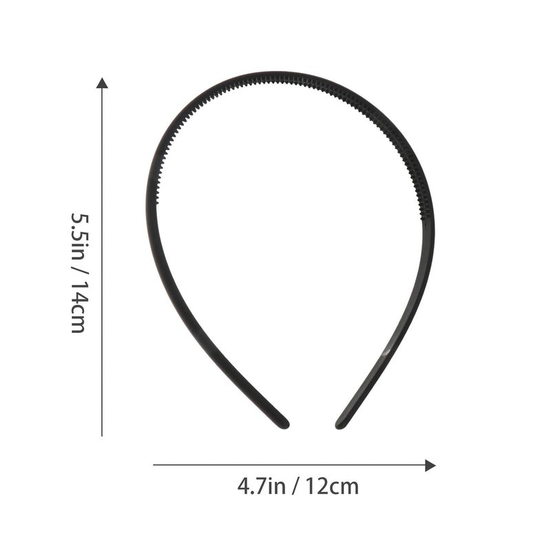 Ciieeo 10 Pieces Candy Color Plain Headband Hair Hoop with Teeth Non-slip Hair Band for Teens Women Daily Wear Random Color - Image 2