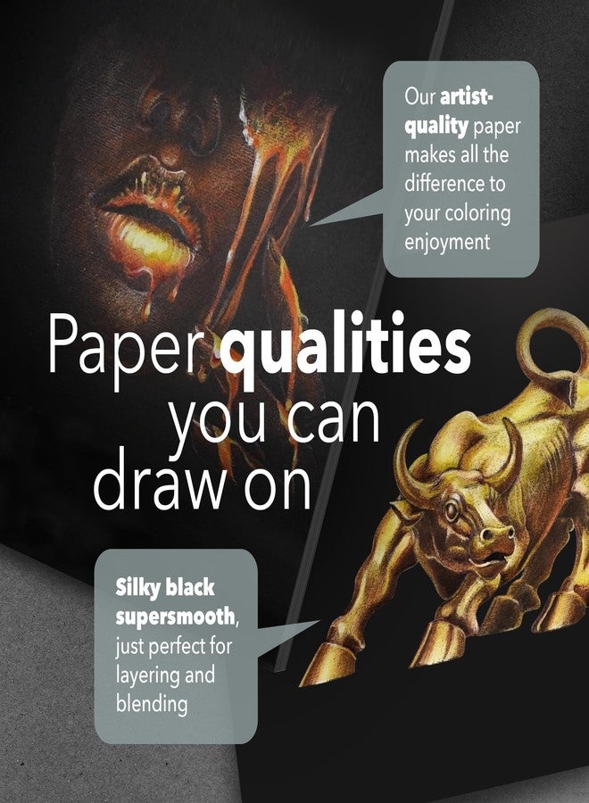 Castle Art Supplies Heavy Black Sketchpad Paper 9 x 12in | 2-Pack | 50 Sheets Each (150gsm/92lb) Artist Paper | Smooth, Silky Black Surface | Vivid Results with Pencils, Pens, Pastels (9 x 12, 2-pack) - Image 4