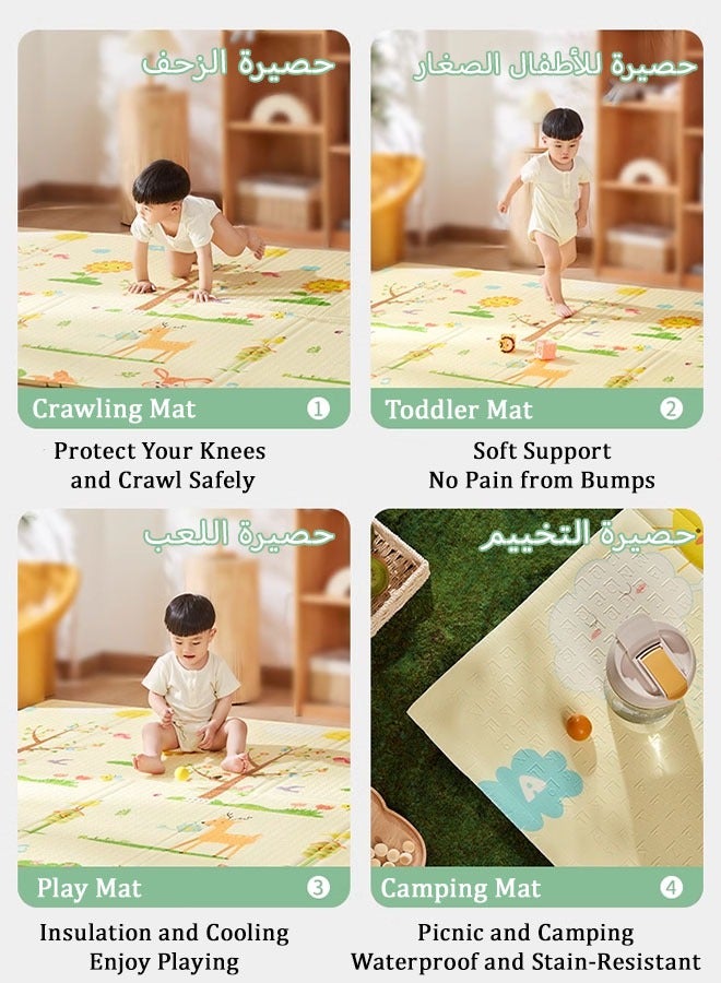 NEW Baby Play, Mat 200*180cm Extra Thick Soft Kids Crawling Mat, Waterproof Non-Slip Large Reversible Playmat Crawling Mat,  Baby Playmats for Playing or Camping Bedroom Living Room Carpet  - Image 3