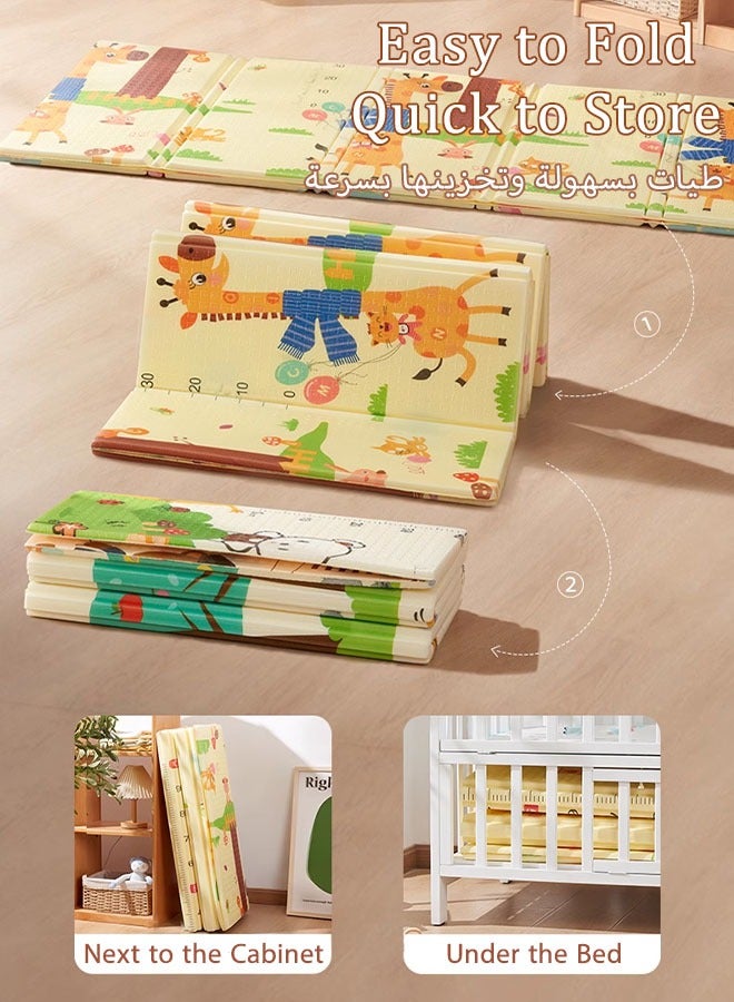 NEW Baby Play, Mat 200*180cm Extra Thick Soft Kids Crawling Mat, Waterproof Non-Slip Large Reversible Playmat Crawling Mat,  Baby Playmats for Playing or Camping Bedroom Living Room Carpet  - Image 4