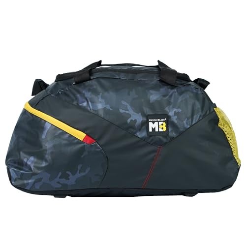 MUSCLEBLAZE حقيبة تدريب MuscleBlaze مع قسم للأحذية، حقيبة رياضية (كامو Navy، 45 لتر) | حقيبة دفل للسفر والرياضة - Image 1
