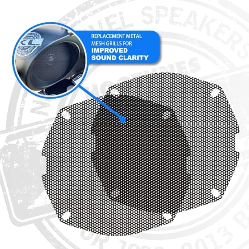 Hogtunes SGF GRILL-AA Front Speaker Grills (2 Pack), Fits 1998-2013 Harley-Davidson Motorcycles - Image 2