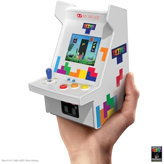 TETRIS MICRO PLAYER PRO: MINI RETRO ARCADE, HANDHELD VIDEO GAME, STRATEGY GAMES, 2.75" SCREEN, TETRIS GAME - Image 1