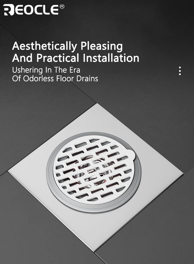 REOCLE Shower Floor Drain Backflow Preventer Sewer Core Anti Odor Plug Drain Cover Stopper with Silicone Seal Suitable for Kitchen Bathroom Laundry Room Sink Tub and Shower Drain Protection - Image 5