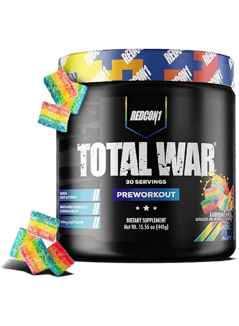 Redcon1 Total War - Pre Workout, 30 Servings (Rainbow Candy) - Image 1