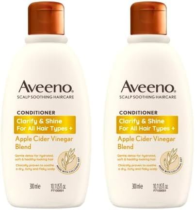 Aveeno بلسم أفيينو لتوضيح وتألق خل التفاح لتهدئة فروة الرأس لجميع أنواع الشعر 300 مل - Image 1