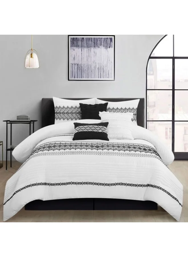 دانوب هوم Allure Milana 7 -Piece King Comforter Set 240X260 Cm Black