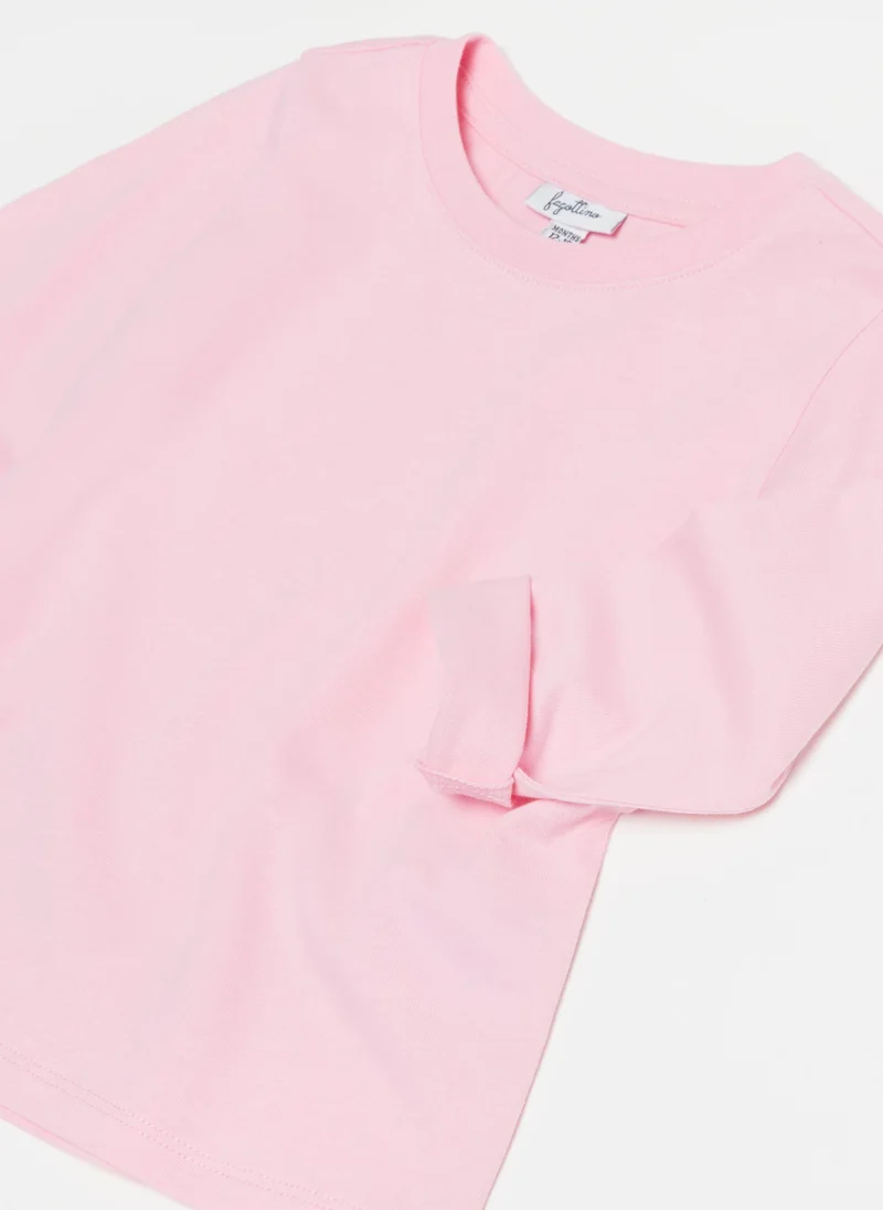 Ovs Long-Sleeved Solid Colour T-Shirt