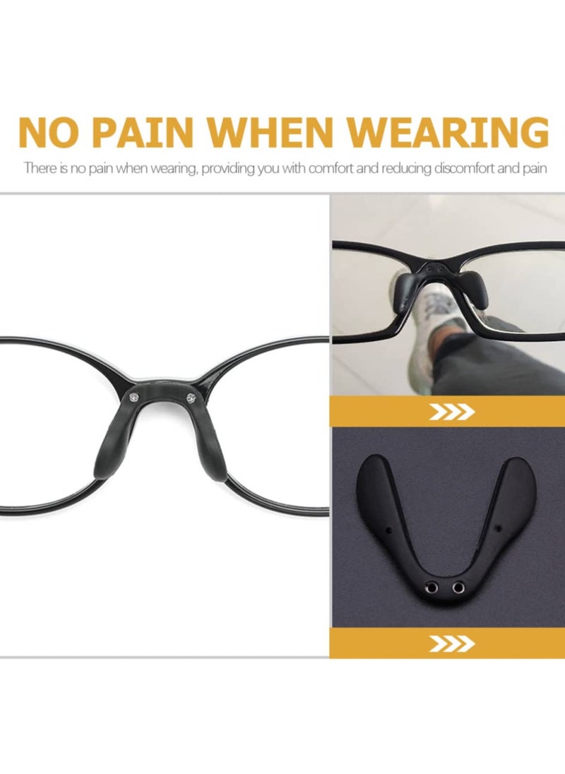 Anti Slip Nose Pads  Eyeglass Nose Pads Adjustable Cycling Glasses Nose Cushion Riding Glasses Nose Pad for Glasses Eyeglasses Sunglasses Saddle Bridge Nose Pads