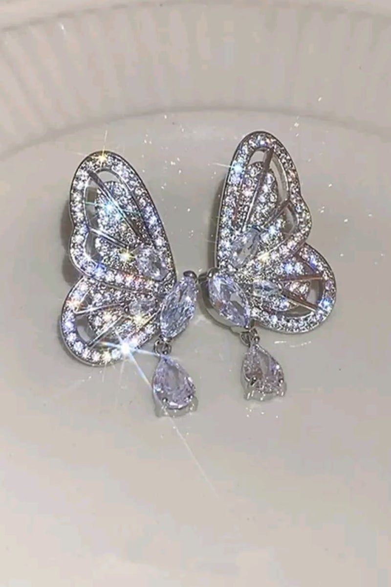 Shein Butterfly & Teardrop Shape Dangle Earrings - Image 4