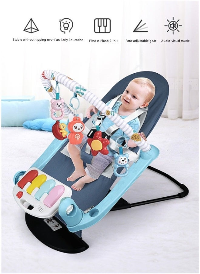 Beauenty 2 In1 Foldable Baby Rocking Chair Comfortable Infant Rocker with Fitness Frame  - Image 2