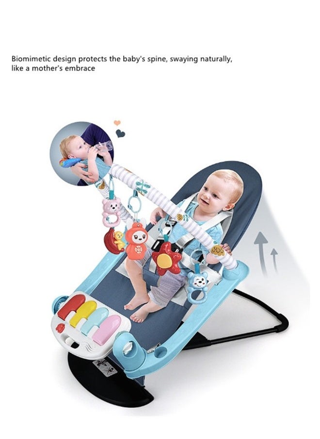 Beauenty 2 In1 Foldable Baby Rocking Chair Comfortable Infant Rocker with Fitness Frame  - Image 4