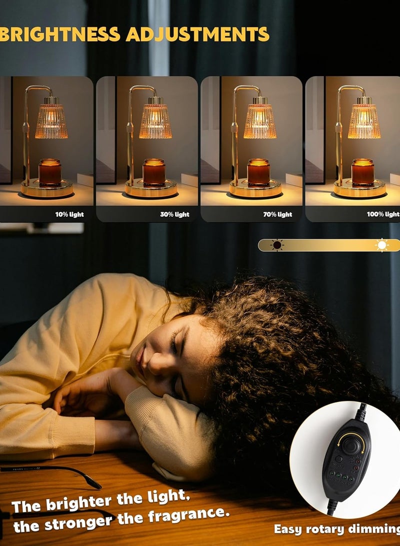 Candle Heating Lamp with Timer Dimmable, Adjustable Height, Housewarming Gift New Home Room Decoration, Birthday Gift for Lady Mom, Canister Candle Warming Wax Lamp with 2 Bulbs - Image 4