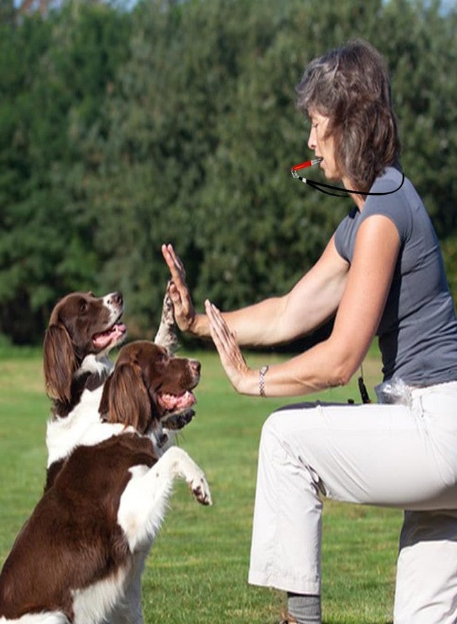 lyfLux 3 Pcs Dog Whistle for Training - Silent Dog Whistle to Stop Barking, Make Dogs Come to You and Obedience Training, with Lanyard (White, Red, Black) - Image 3