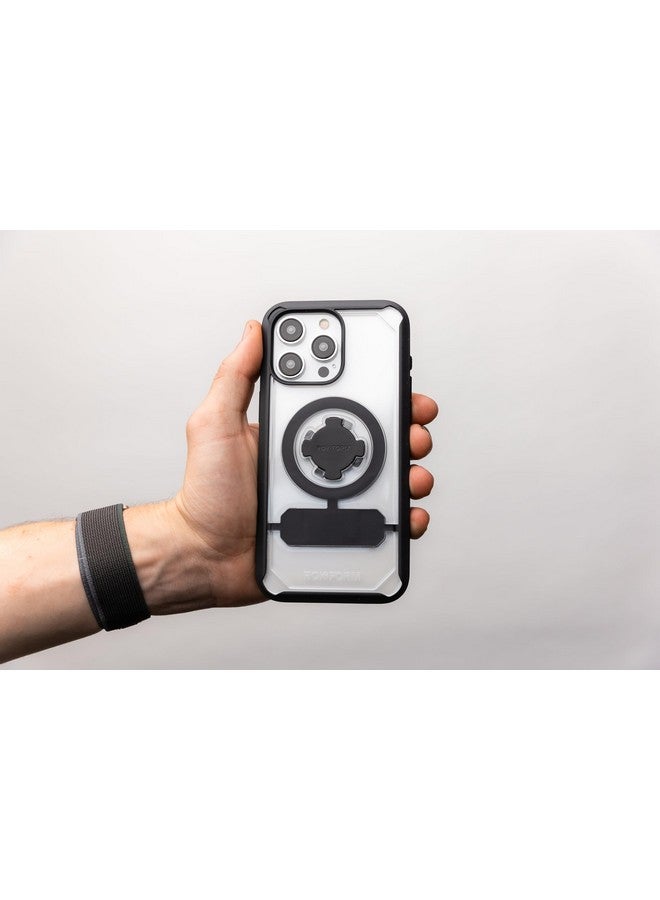 روكفورم روك فورم - جراب iPhone 15 Pro Max، سلسلة كريستال، غطاء شفاف مغناطيسي لهاتف iPhone 15 Pro Max مع قفل RokLock، درع نحيف مقاوم للسقوط (شفاف)  - Image 1