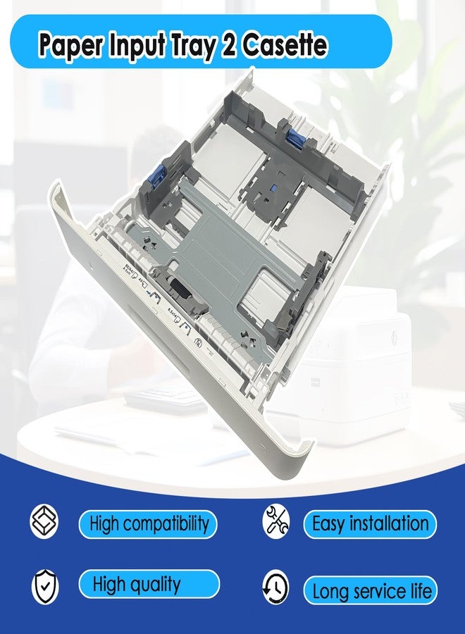 درج الورق رقم 2 متوافق مع طابعات HP LaserJet Pro M402d، M402n، M402dn، M403dn، M404n، M405، M426fdw، M429dw، درج إدخال الورق رقم 2، RM2-5392-000، M403dw، M305، M403، M427dw، M428، سعة 250 ورقة. - Image 3