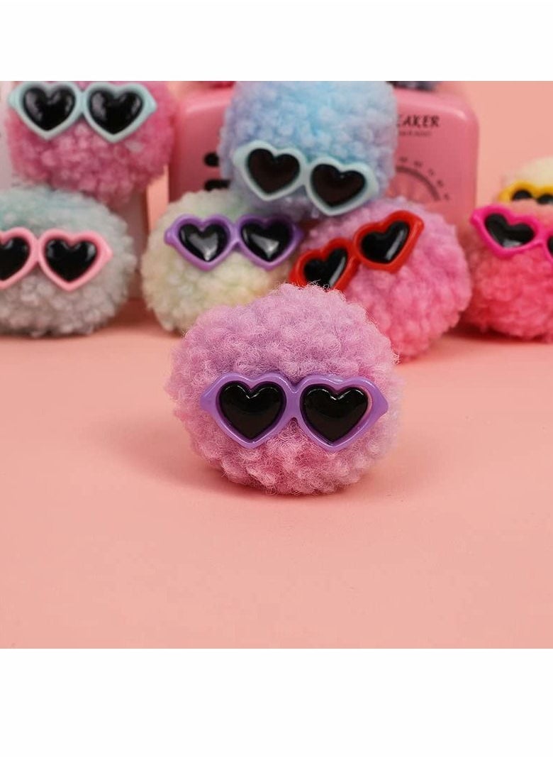 Excefore 12 Pcs Random Plush Shoe Decorations Charms, for croc Bracelets Wristband Colorful Beauty croc jibbed charms Bracelet Decorations Party Gifts  - Image 2