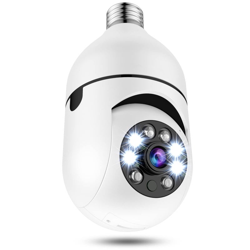Liligoo Light Bulb Security Degree Panoramic Camera 1080p Smart Home Surveillance Cam Night Vision Two Way Talk Indoor Outdoor E27