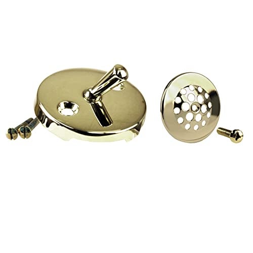 Westbrass 592144-01 1-1/2" x 14" Black Poly Tubular Bath Waste & Overflow Assembly with Trip Lever and Beehive Strainer Grid Drain Cover, 1-Pack, Polished Brass - Image 4