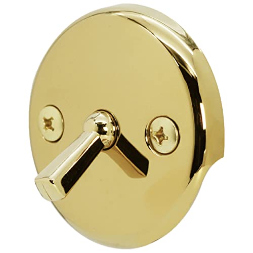 Westbrass 592144-01 1-1/2" x 14" Black Poly Tubular Bath Waste & Overflow Assembly with Trip Lever and Beehive Strainer Grid Drain Cover, 1-Pack, Polished Brass - Image 5