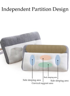 DUNISO 1PCS Super Comfort Ergonomic Pillow for Neck Head and Shoulder Pain Relief Contour Support Pillows for Bed Sleeping Orthopedic Cervical Spine Stretch Pillow for Side Back Stomach Sleeper  - Image 4