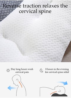 DUNISO 1PCS Super Comfort Ergonomic Pillow for Neck Head and Shoulder Pain Relief Contour Support Pillows for Bed Sleeping Orthopedic Cervical Spine Stretch Pillow for Side Back Stomach Sleeper  - Image 3