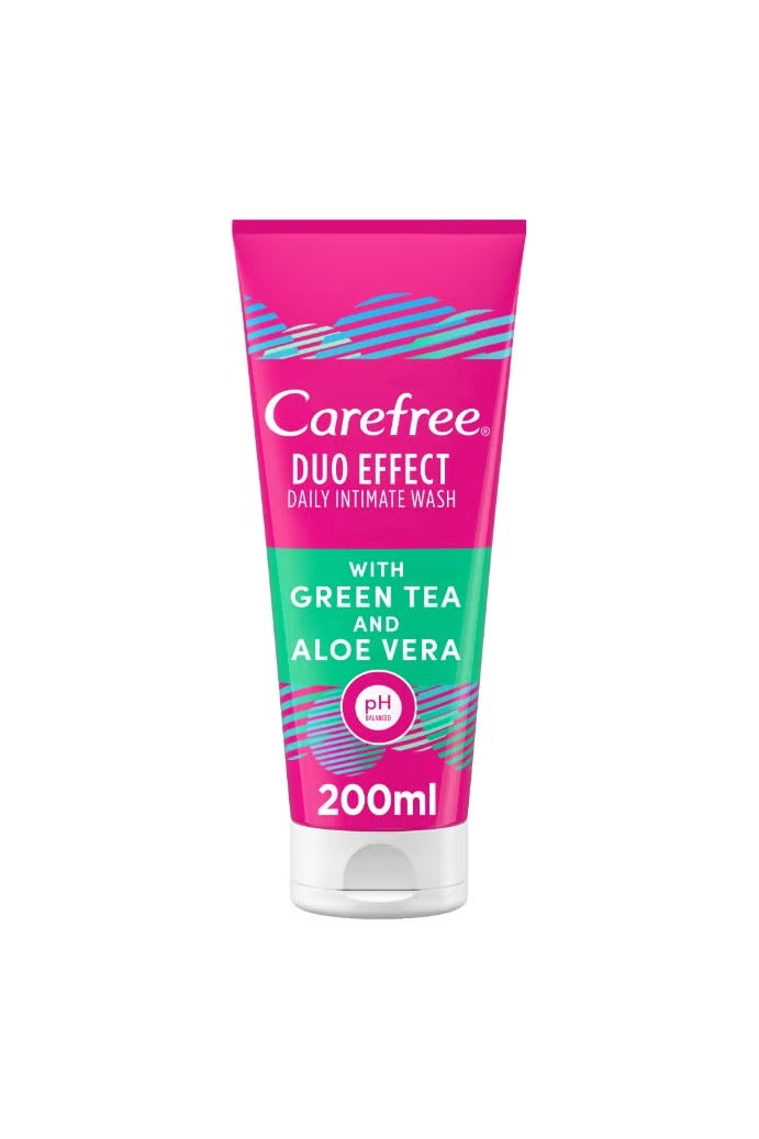 Carefree Daily Intimate Wash Duo Effect With Green Tea And Aloe Vera 200ml