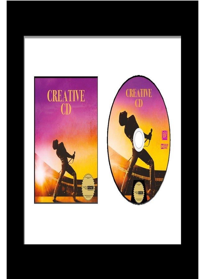 Creative Picture Frames 8" x 12" CD Music Frame with White Matting Displays Disc and Cover Self Standing or Wall Display - Image 1