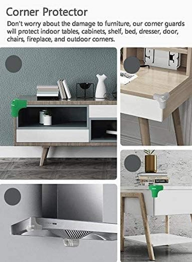 Clovis Soft Baby Proofing Corner Guards & Edge Protectors - Pre-Taped Table Corner Protector, Child Safety Furniture Bumper, Sharp Corner Cushions (Black, Set of 4) - Image 4