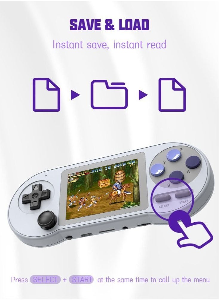 Generic - Wireless handheld game console with 7 emulators, 6000 games and 3-inch screen - Image 1