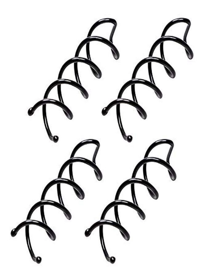 Mini Skater - 4Pcs 1.88 Inch Length Spiral Hair Pin Spin Twist Pin For Women Girl Diy Hair Style, Black - Image 1