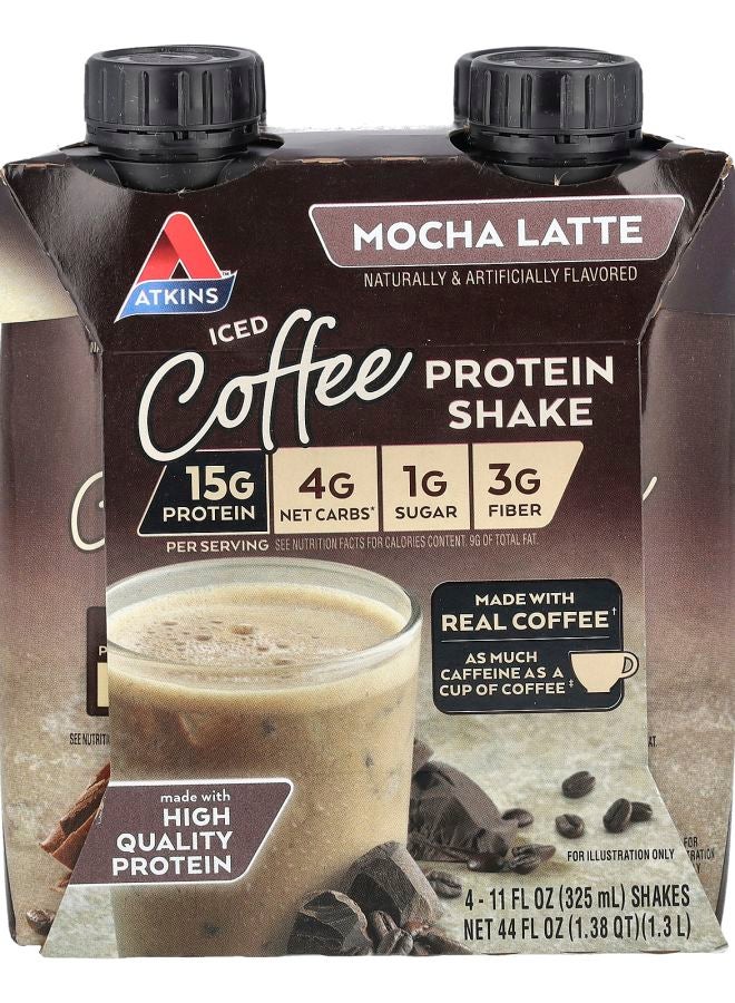 Iced Coffee Protein Shake Mocha Latte 4 Shakes 11 fl oz (325 ml) Each