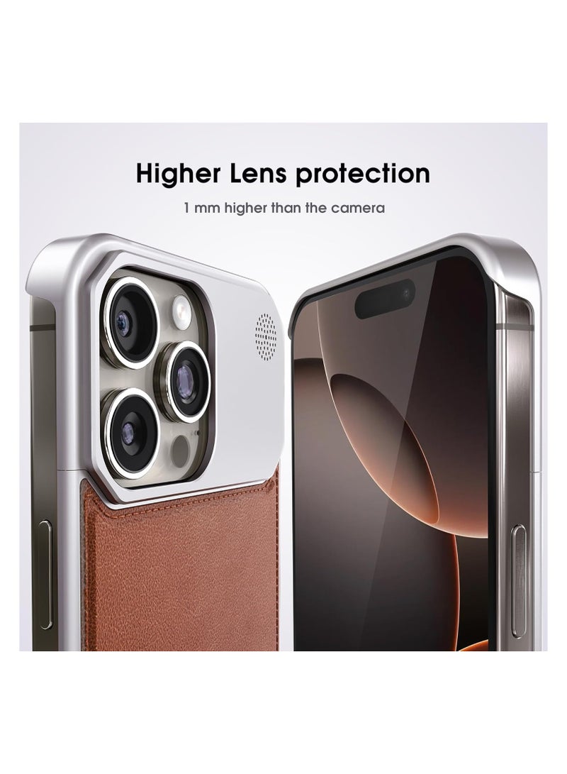 general Magnetic Design for iPhone 16 Pro Max Case, Magsafe Compatible, Drop Proof Camera Protection, Scratch Resistant Slim, Deluxe Leather Aluminium Case for iPhone 16 Pro Max 6.9 inch - Image 3