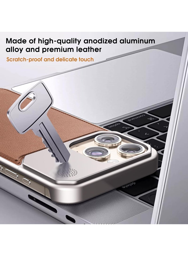 general Magnetic Design for iPhone 16 Pro Max Case, Magsafe Compatible, Drop Proof Camera Protection, Scratch Resistant Slim, Deluxe Leather Aluminium Case for iPhone 16 Pro Max 6.9 inch - Image 5