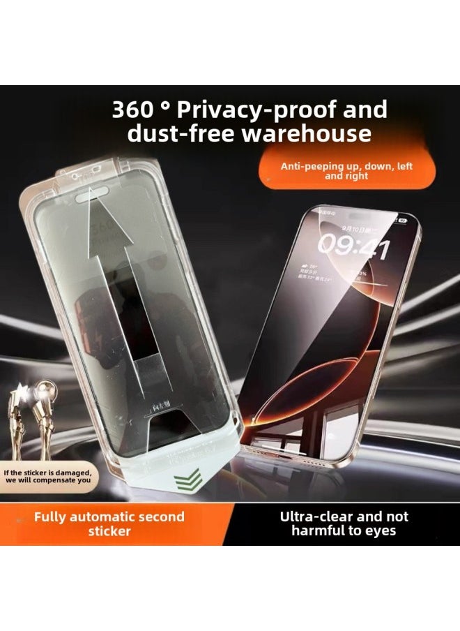 Generic - Applicable To Apple 16pro Gorilla 360 Degree Peep-proof And Dust-free Tempered Film Iphone16promax Film HD-Color:Soft Shell Dust-free Warehouse [hd + Packaging]-Size:iPhone 13/13pro/14 - Image 1