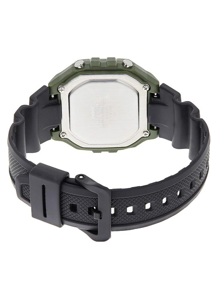 Casio Rectangle Digital Dial Watch for Men, W-218H-3AVDF