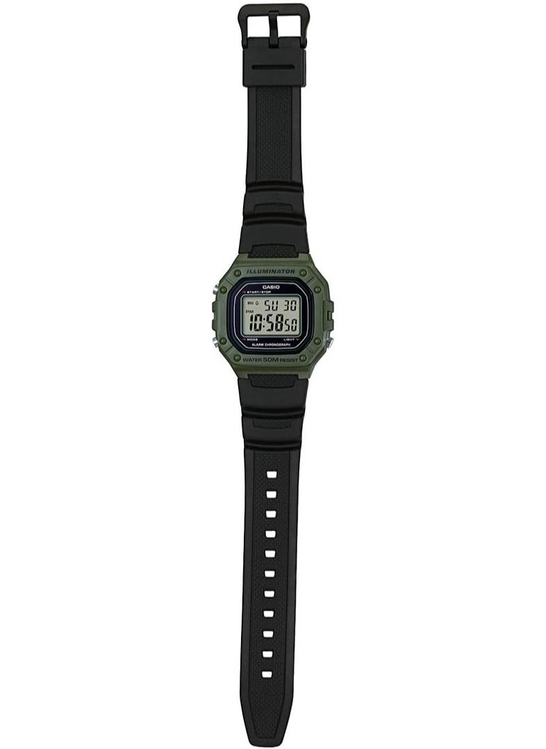 Casio Rectangle Digital Dial Watch for Men, W-218H-3AVDF