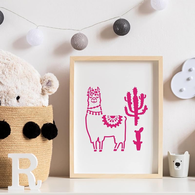Devasya Crafts 8 Pieces Llama Pattern Stencils Llama Painting Templates Reusable Llama Stencils DIY Llama Theme Stencils for Crafts Home Decorations Scrapbook Painting on Wood Supplies - Image 5