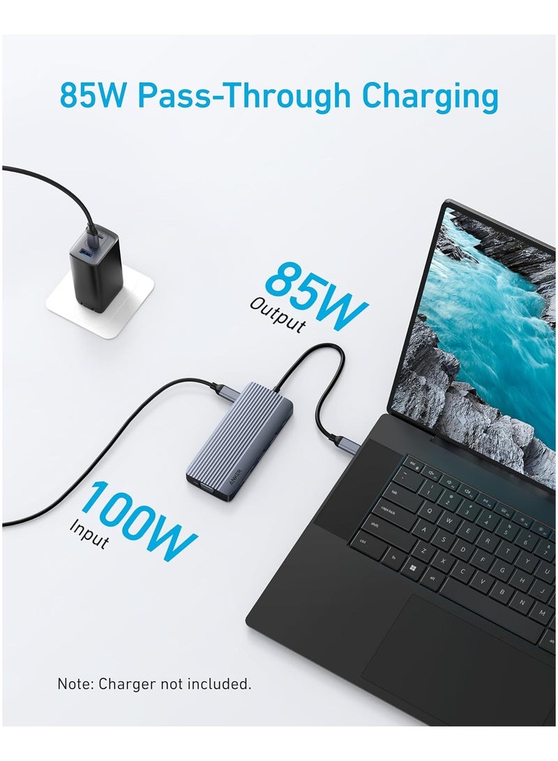 Anker USB C Hub, Dual-Display USB-C Hub (10-in-1), 4K@30Hz HDMI Display, 1080p VGA with 100W Max Power Delivery, 5 Gbps USB-C and USB-A Data Ports, For MacBook, Lenovo, Dell XPS, HP Laptops, and More - Image 5