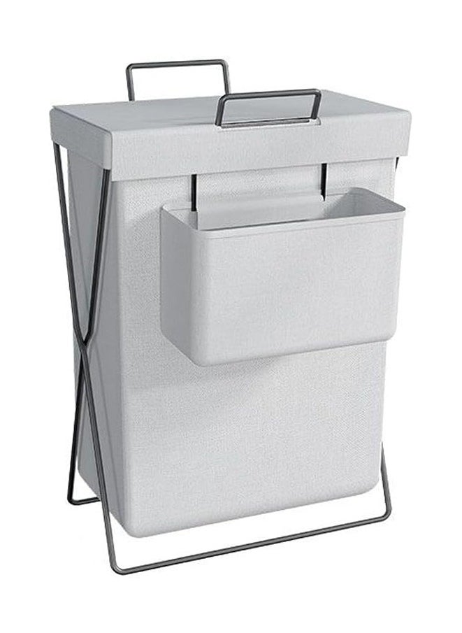 TYCOM Laundry Hamper Home Laundry Basket Foldable Laundry Organizer Steel X Frame with Handle Sorter for Blankets Clothes Pillows Towels White with Bag. 