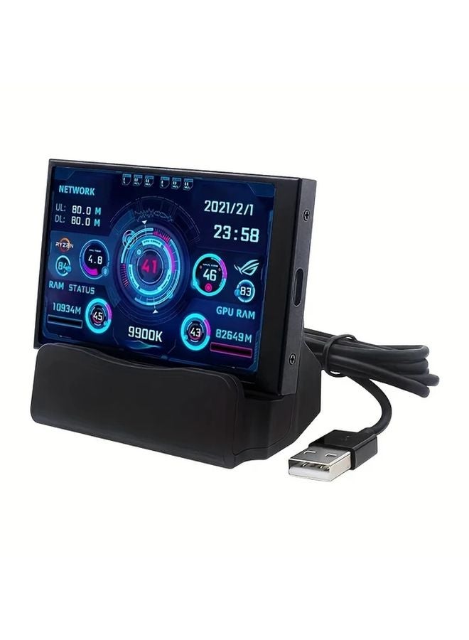 3.5 Inch Secondary USB Mini Screen With Type C Dock PC CPU RAM Data Monitor - Image 4
