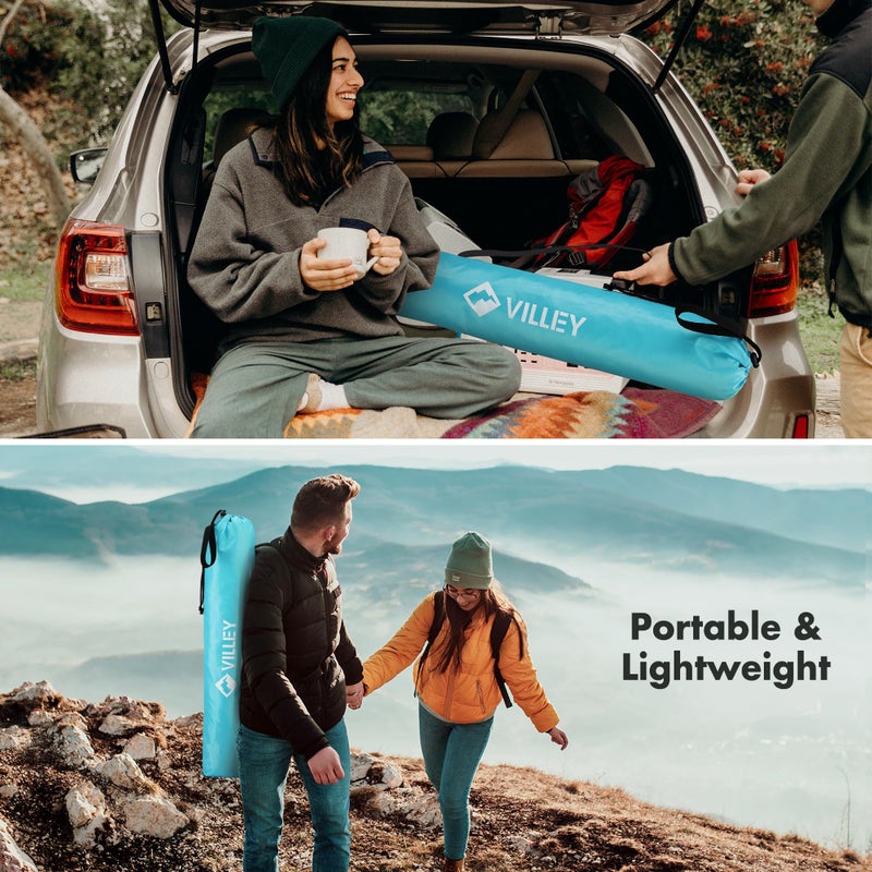 VILLEY Folding Camping Table, Lightweight Portable Beach Table with 2 Cup Holders & Carry Bag for Camping, Beach, Fishing, Travel, and Outdoor Activities (Small) - Image 4