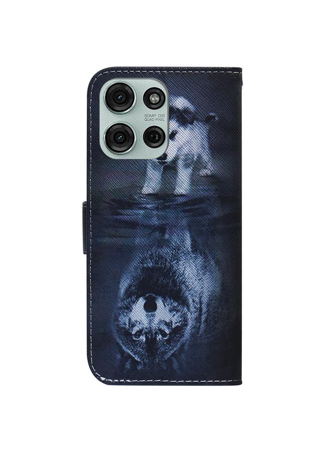 اس-توب جراب لهاتف موتورولا موتو جي 75 5G، جراب هاتف جلدي قابل للطي برسومات ملونة - Image 3