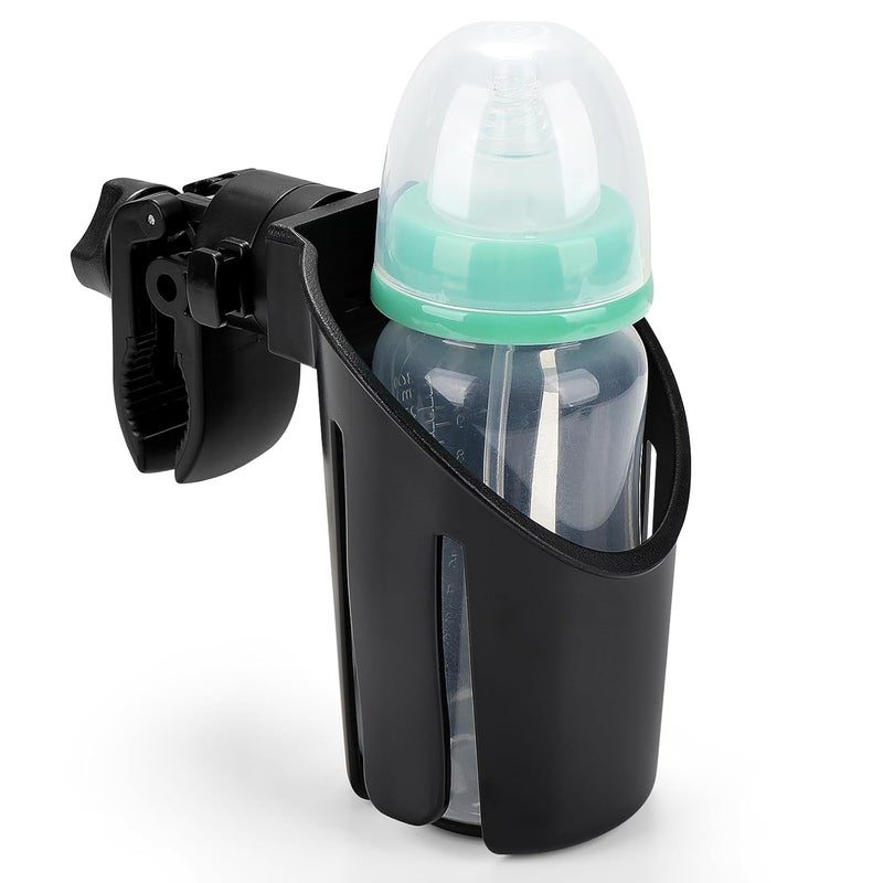 accmor Universal Cup Holder, Stroller Cup Holder, 360° Rotatable Large Caliber Designed Bottle Holder for Stroller, Bike, Wheelchair, Walker, Scooter - Image 2