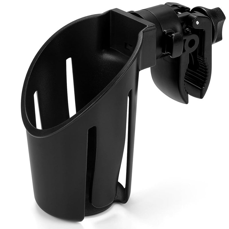 accmor Universal Cup Holder, Stroller Cup Holder, 360° Rotatable Large Caliber Designed Bottle Holder for Stroller, Bike, Wheelchair, Walker, Scooter - Image 1