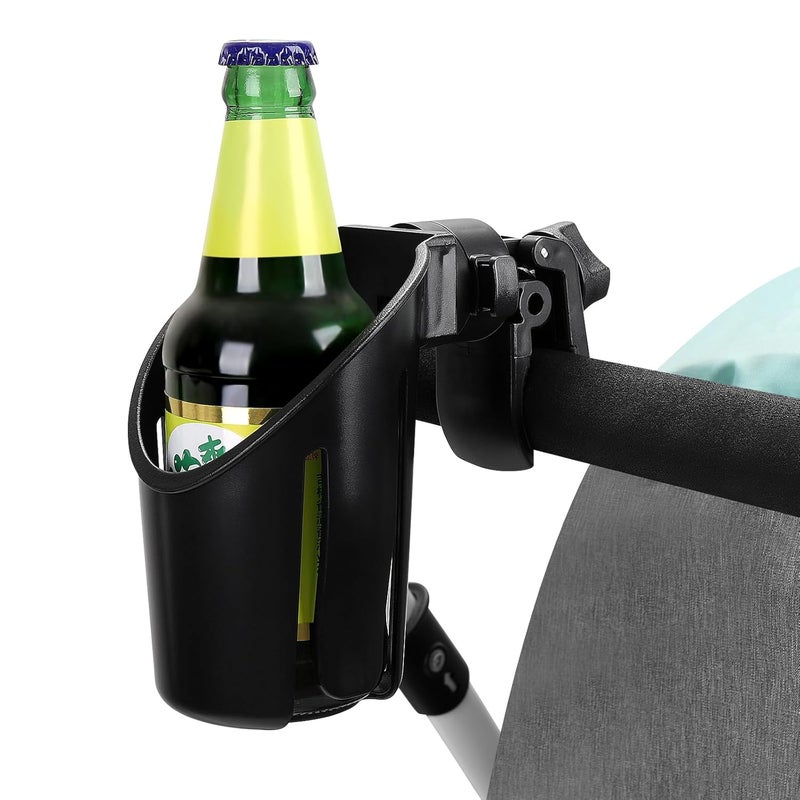 accmor Universal Cup Holder, Stroller Cup Holder, 360° Rotatable Large Caliber Designed Bottle Holder for Stroller, Bike, Wheelchair, Walker, Scooter - Image 3