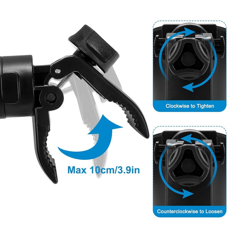 accmor Universal Cup Holder, Stroller Cup Holder, 360° Rotatable Large Caliber Designed Bottle Holder for Stroller, Bike, Wheelchair, Walker, Scooter - Image 4