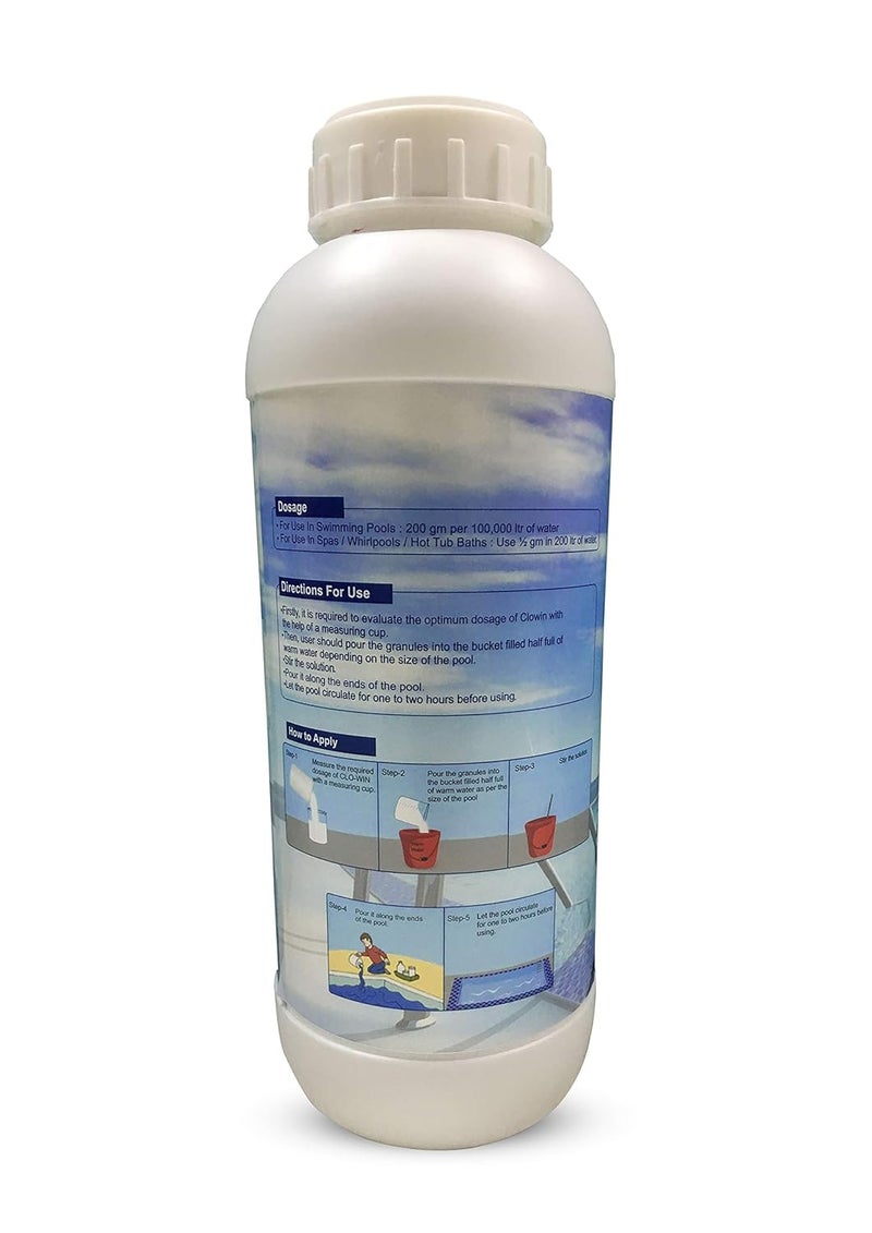 acuro CLOWIN - Granular Form Antifoulant for Swimming Pools, TCCA 90, Chlorine Based algicide (1 kg) - Image 4