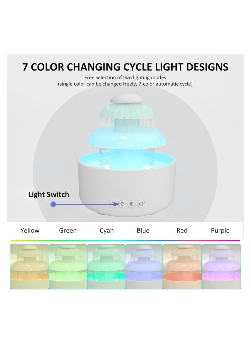 Generic - The Rain Cloud Humidifier, a 780ml Colorful Light Aroma Diffuser.Featuring six light modes, soothing raindrop sounds and an auto-off function. - Image 1
